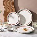 Japanese retro line ceramic plate casual small bowl western steak dinner plate for homesuit bowl plate wholesale