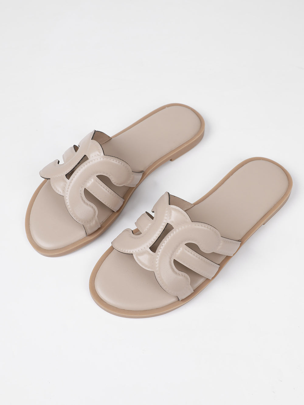 Summer slippers women's internet celebrity new korean style casual non-slipeasiest for match flats one-line slippers fashion sandals women's outwear