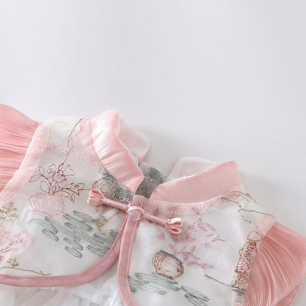 Baby dress summer  new style chic summer infant girl new chinese style traditional qipao dress