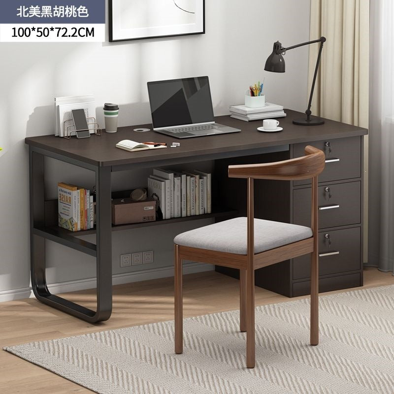 Office desk desktop home bedroom desk office desk boss table simple rental house with drawer computer desk no