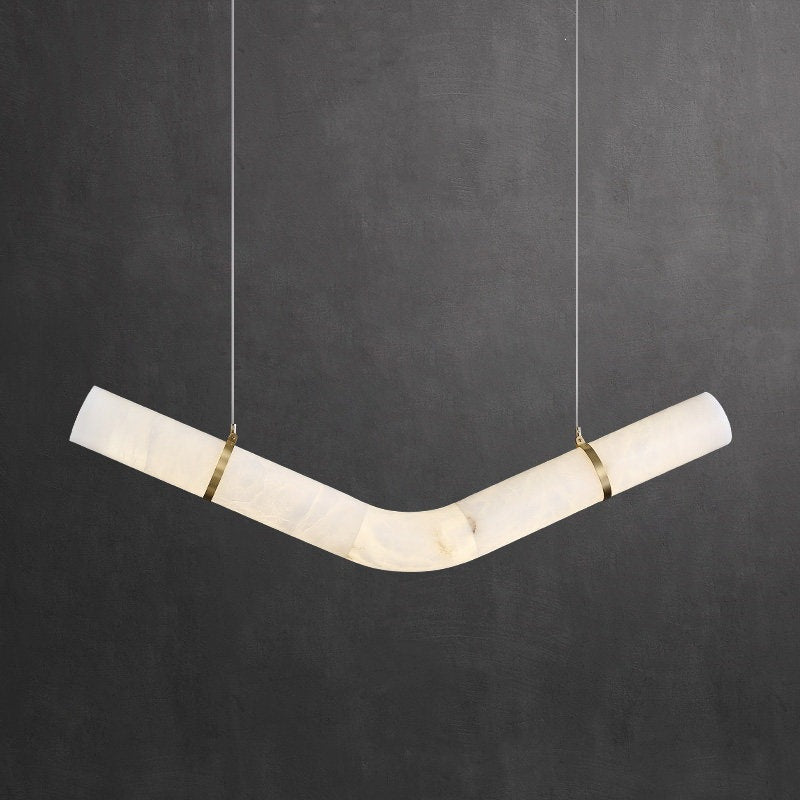 new restaurant imitation marble chandelier round stylish designer sample room art house ring living room lamp