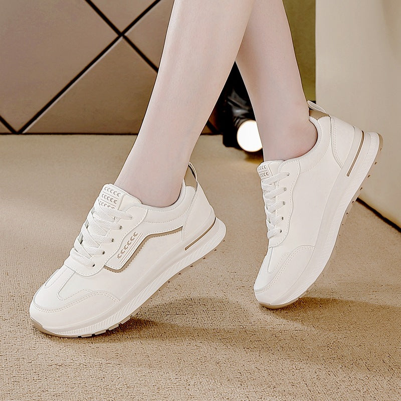 plus size women's soft sole athletic shoes - new spring/autumn versatile white sneakers - lightweight casual running shoes