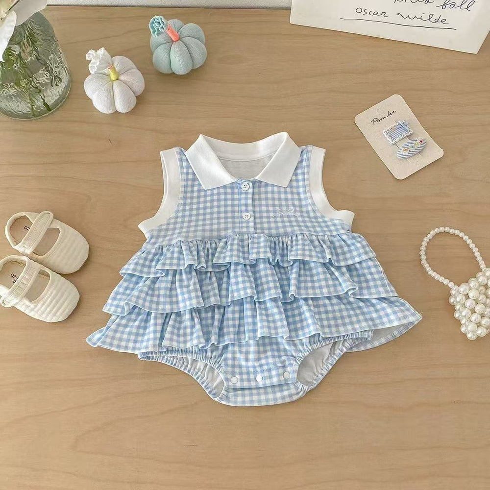 Summer thin sweet baby clothes for small month-old baby girl one-piece cute super cute cake skirt butt-covering skirt