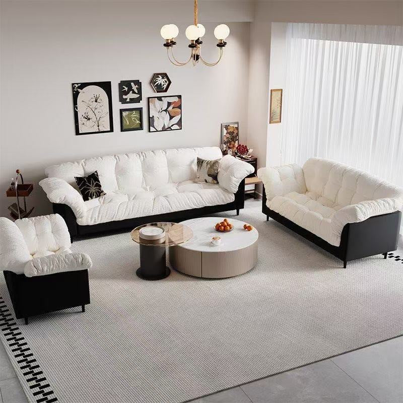 New fabric sofa for home living room, small apartment, double seater, rental property, modern minimalist bedroom, straight-back lazy sofa