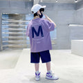 Boys' summer outfit : new stylish mid-to-large size short-sleeve t-shirt, cool and trendy summer clothes for boys