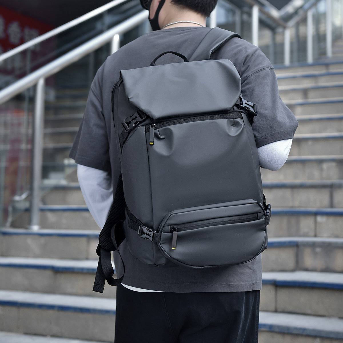 New Men's Backpack Large Capacity Business Commuter Computer Bag Fashion Business Travel Backpack Student School Bag
