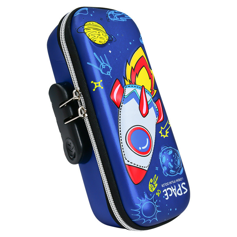 Large capacity password lock pencil case EVA3D three-dimensional pencil case can be changed password kindergarten men and women cute pencil bag