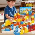 electric magnetic rail car small train kids educational toy assemble building block high-speed rail magic stereo toy