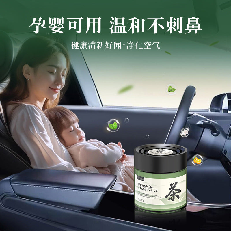 Car air freshener solid balm - long-lasting, subtle scent - premium car accessories - men's gardenia - odor eliminating fragrance