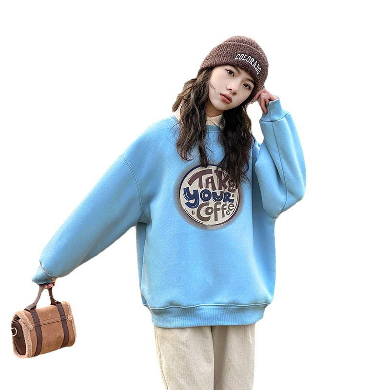 Girls' spring/autumn tops -  new trendy kids' street style outfit - autumn fashionable long-sleeve sweatshirt