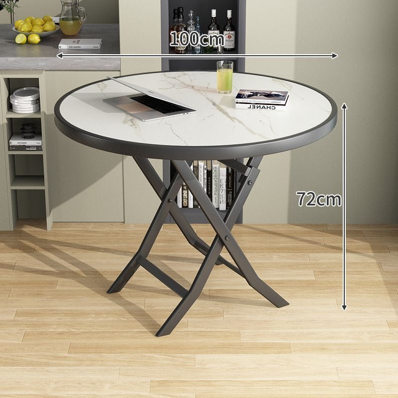 Foldable table dining table small apartment for eating and doing homework round table rental room dormitory portable stall square table