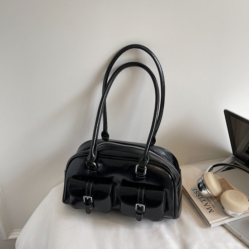 2025 fashion easiest for match new arrivalretro boston pillow bag maillard shoulder large capacity armpit bag