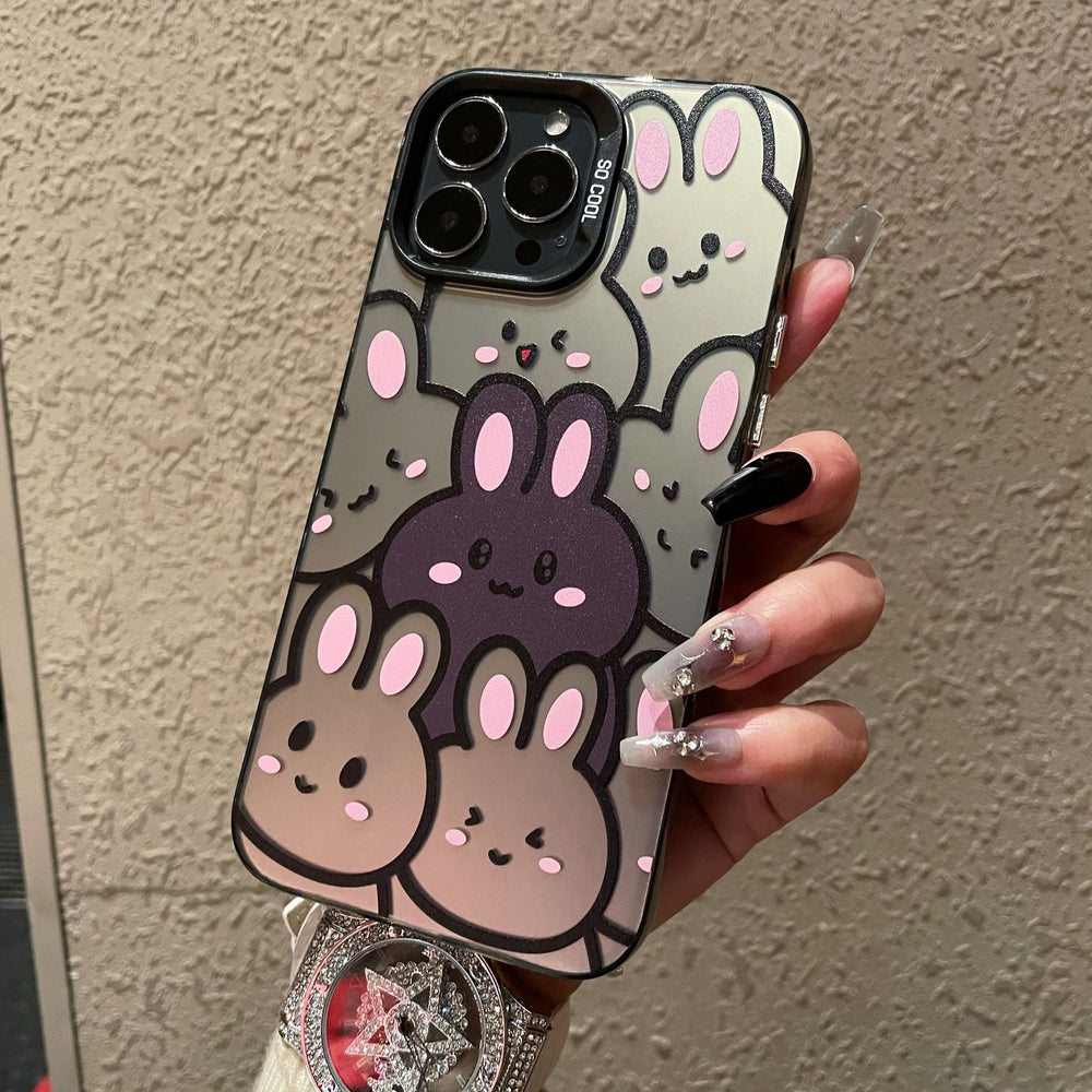 Imd shell suitable for huawei honor 300 frosted cartoon text protective cover mate70/p50 hard phone case anti-fall