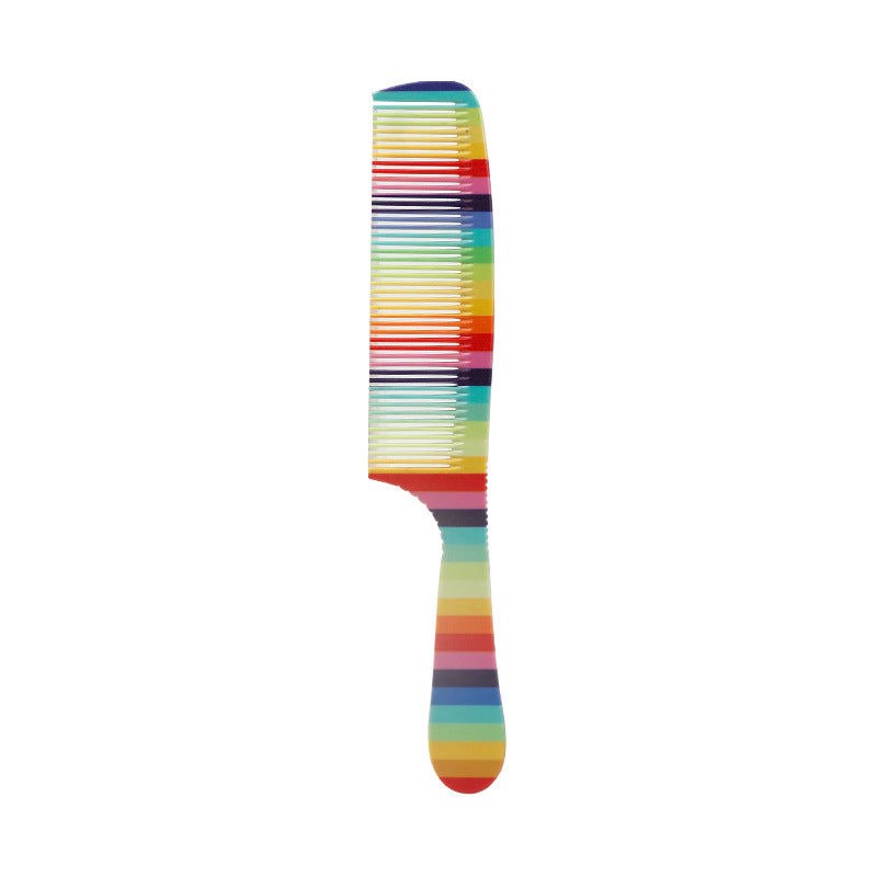 Ingrid Rainbow Cutting Comb Hair Salon Special Zone Positioning Anti-static Rainbow Comb Hairdressing Tip Tail Highlighting Comb