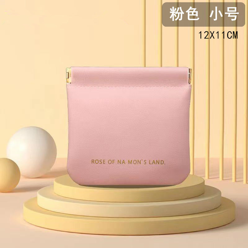 Automatic closure, shrapnel storage bag, data cable, earphone, portable storage bag, going out, cosmetics, cosmetic bag mouth, red envelope.
