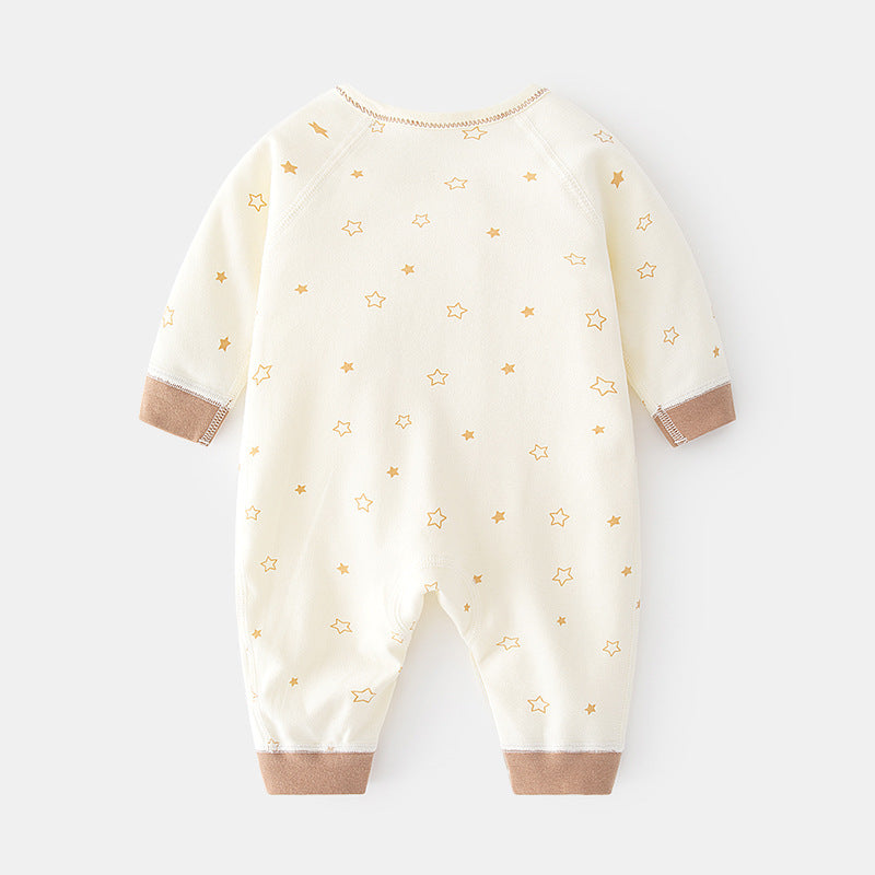 Babylonese onesie baby type a khaki spring & fallpure cotton newborn monk suit romper men's and women's baby inner clothes