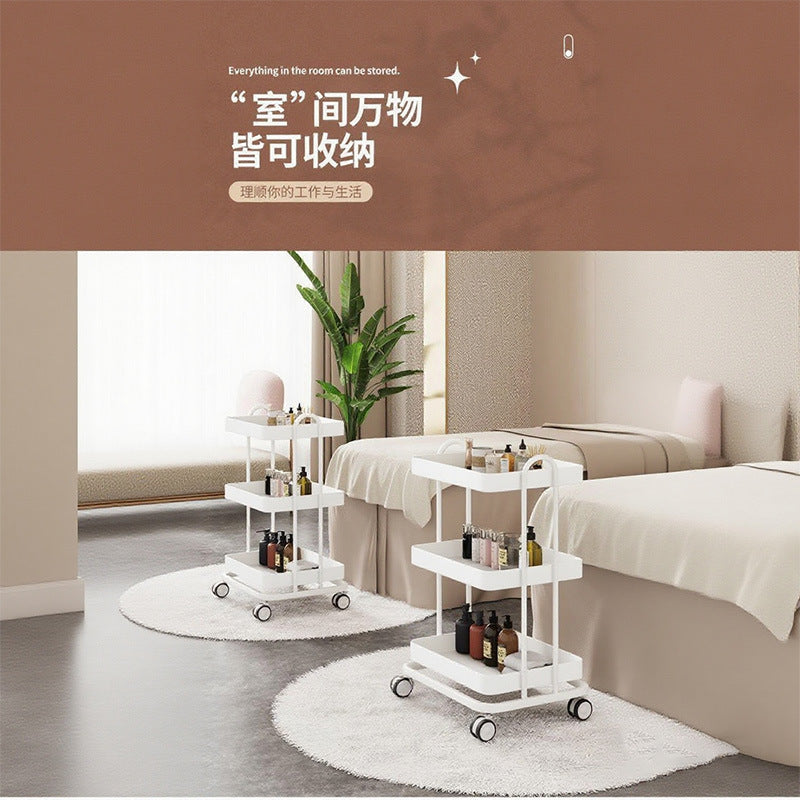 Beauty salon trolley mobile cart storage treatment cart medical instrument barber shop equipment cart