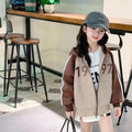 Girls' fall sweatshirt  new stylish children's autumn and winter hooded fleece-lined kids' top, girls' spring and autumn style (big girls)