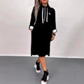 fall/winter new arrival: cross-border european and american style casual turtleneck long sleeve dress for women