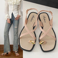 2026 new women's thong sandals - summer outdoor wear, trendy instagram-style flat roman sandals, one-strap flip-flops