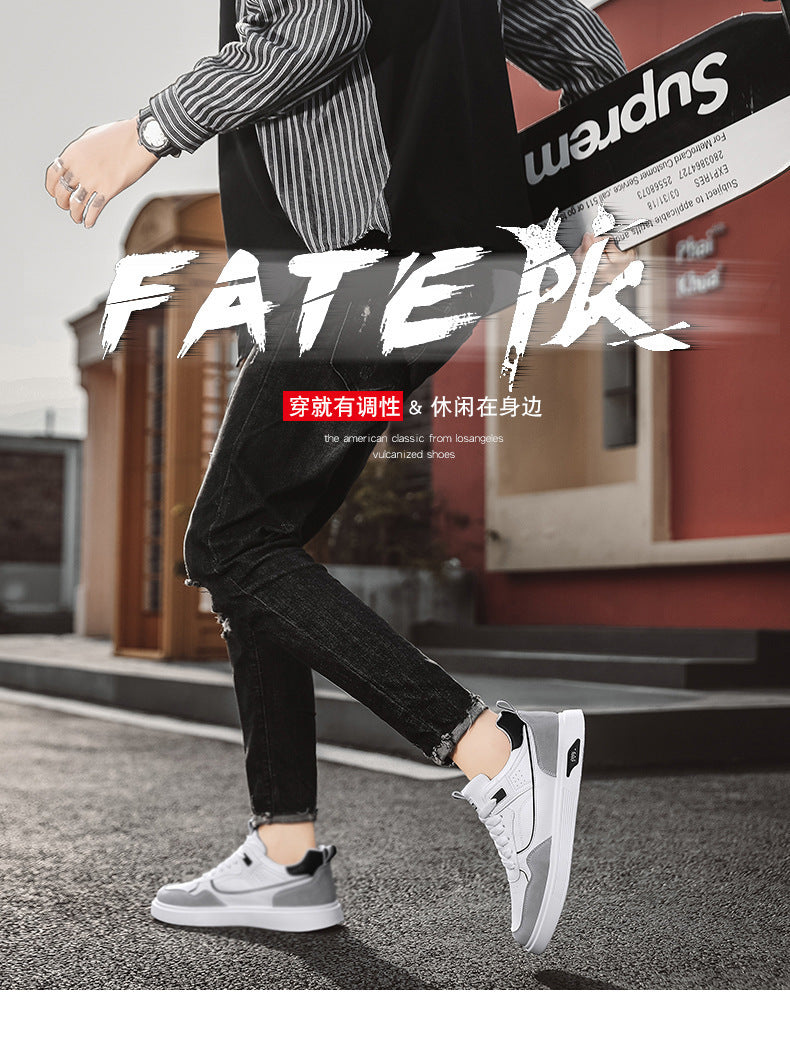 Men's work shoes spring 2025 new waterproof leather youth sneakers men's versatile casual sports trendy shoes spring