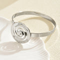 Open bangle wholesale - european & american cross-border trendy jewelry - geometric spiral high-end bracelet - women's statement alloy bangle