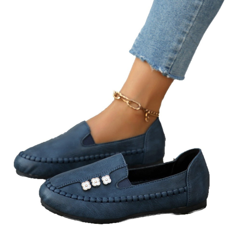 plus sizespring & fallnew arrivalfashioncasualflats lightweight bean shoes cross-border flats stitching women's shoes wholesale