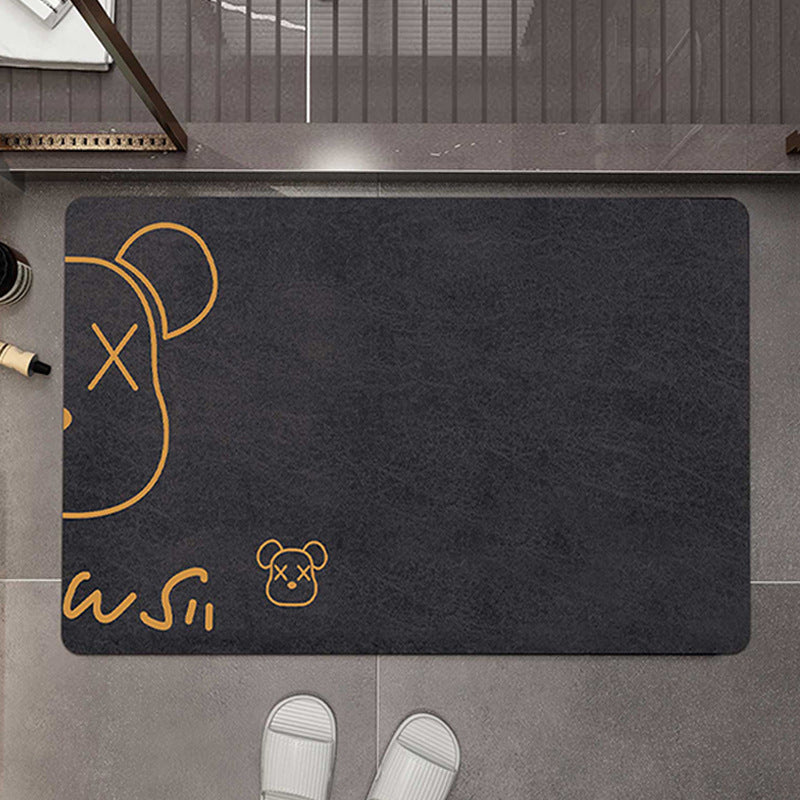 Soft diatom mud floor mat, bathroom bathroom door, water-absorbing non-slip foot pad, household door mat, toilet foot pad