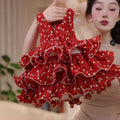 Summernew arrivalgirl tutu skirtfashion suspender dressprincess floral suspender cake skirt baby girl pleated