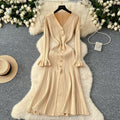 Export fall and winternew arrivalknittingdresseleganceelegant socialite single breasted silmslimming lookmermaid long skirt