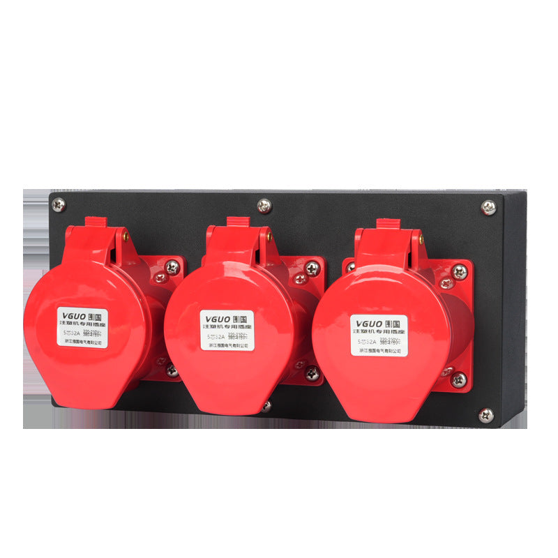 Applicable Haitian injection molding machine oven socket box 1234 hole five core 16A32A industrial socket box power junction box