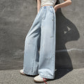 Girls' ice silk denim pants - new  summer collection: loose fit, wide leg, straight leg, lightweight casual pants for kids