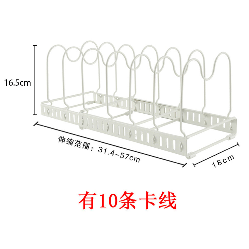 Processing Customized Kitchen Shelves Storage Multi-layer Kitchenware Cutting Board Cutting Board Pot Lid Pot Rack Supplies Telescopic Shelves