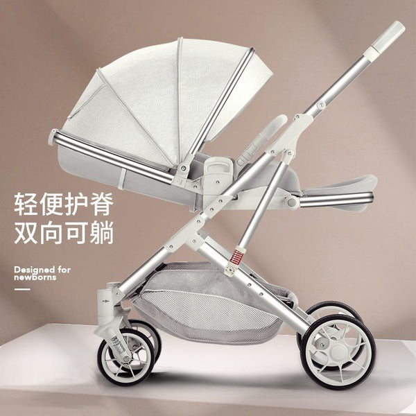 Baby stroller can sit and lie down Two-way lightweight folding High landscape baby Newborn children's stroller Wholesale mixed