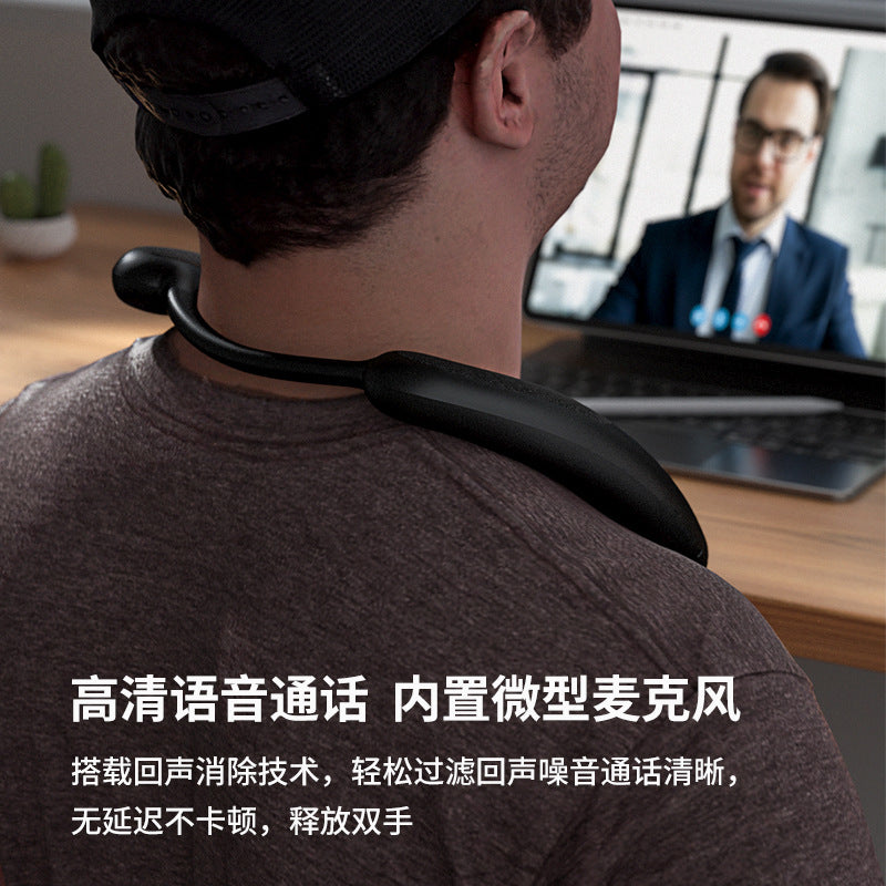 2026 new neckband wireless bluetooth speaker - fabric, portable, wearable, neck-cradling subwoofer stereo sound
