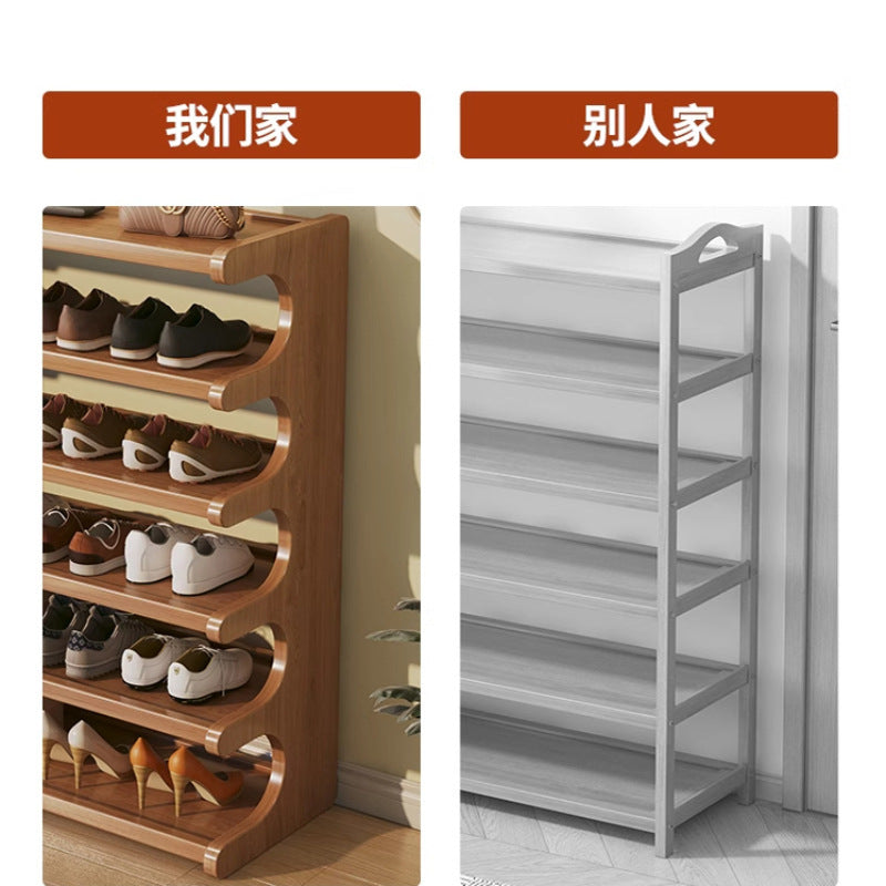 Simple shoe rack, small narrow door, household shoe cabinet, rental house, dormitory, multi-functional storage artifact, space-saving shelf