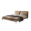Foshan furniture factory customized soft pack genuine leather bed little elephant ear bed 1.68m bedroom double bed