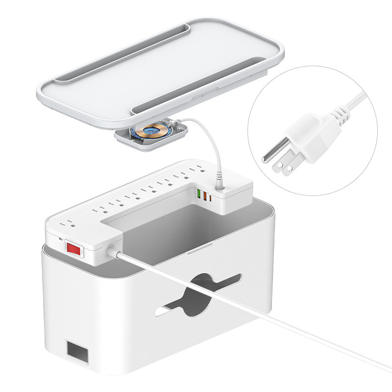 Lidenuo PD wireless fast charging storage box power strip port regulation India Thailand regulation household creative storage usb plug board