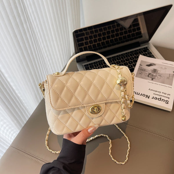 Sweet small bag women 2025 new classic diamond chain shoulder messenger bag small fragrant style fashion small square bag