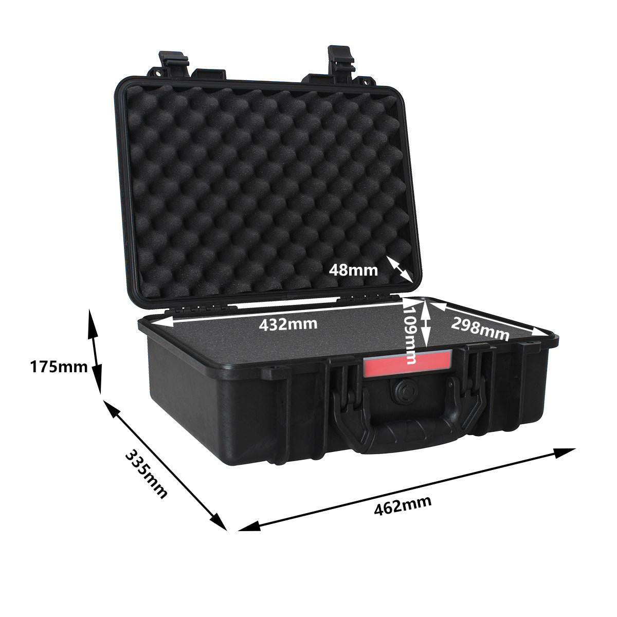 PP plastic suitcase, instrument box, toolbox, watch packing box, protective box IP67 waterproof and pressure-resistant suitcase.