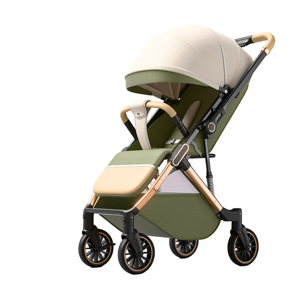 Two-way landscape artifact baby stroller four-wheel foldable lightweight folding baby stroller stroller children's cart