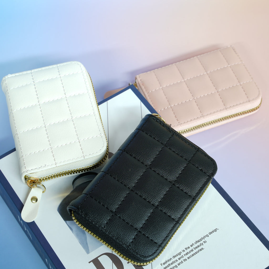 Organ card bag  hot-selling, fashionable plaid multi-card ID bag, credit card holder, mini change card bag.