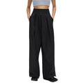 Loose fit straight leg athletic pants - women's spring/summer lightweight outdoor running fitness versatile commute casual trousers d26028