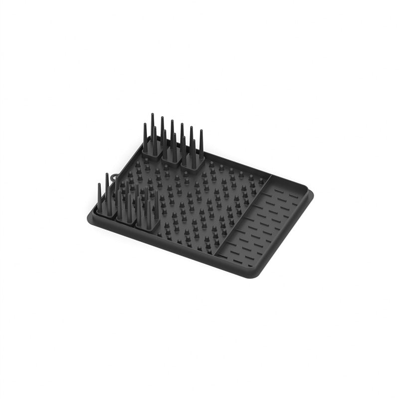 Silicone drain rack Multifunctional kitchen Household bowl rack Shelf Removable tableware storage rack