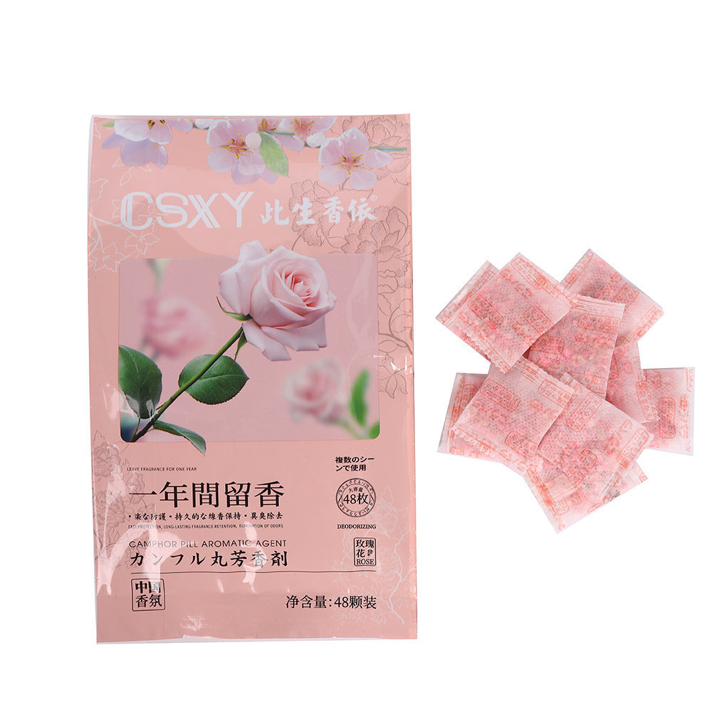 Floral camphor balls, wardrobe deodorizer, fragrance, clothing, insect repellent, mildew-proof bag, cockroach-proof ball, moth-proof tablets for home use