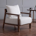 Nordic single sofa chair modern living room tech fabric leisure chair designer chair balcony japanese style solid wood sofa