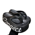 8cm popular platform flip-flops for women, new 2026 summer collection, stylish outdoor sandals