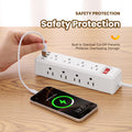 Us standard 110v power strip with overload protection, pd charging port, for us and canadian outlets