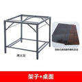Stainless steel folding fire table - perfect for home, square design, winter heating, dining table, office foot warmer, and fire pit