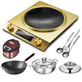 3500w golden concave surface [comes with wok + soup pot + rice cooker + spatula]